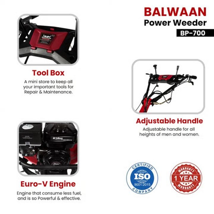 Balwaan BP 700 Power Weeder- Red Tiger (Petrol) – thumb